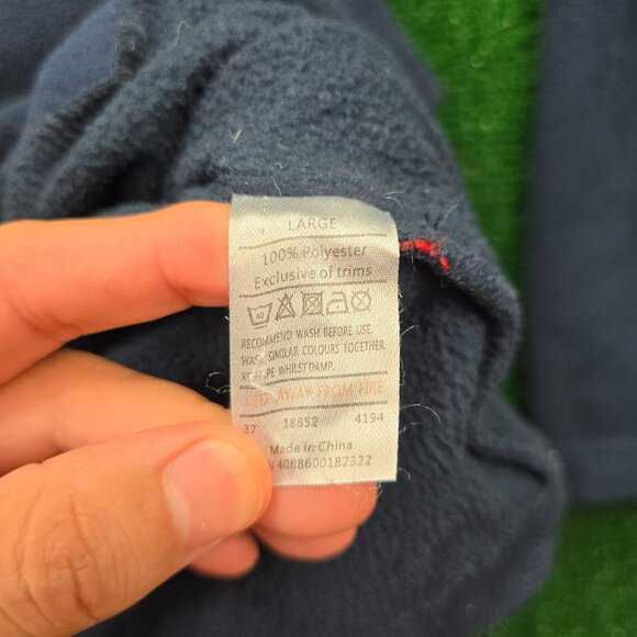 Rugby World Cup Sweater Men Large Navy Blue Japan 2019‎ England 1/4 Zip Fleece - Picture 10 of 12